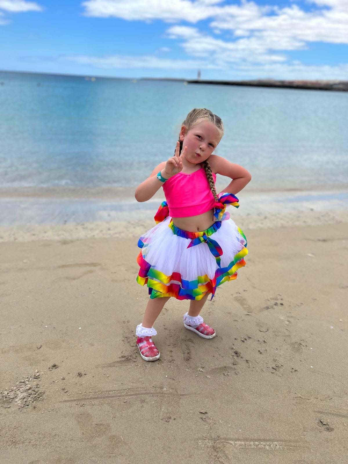 Rainbow skirt tutu hotsell